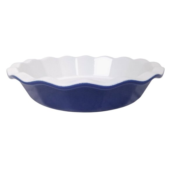 Emile Henry Ruffled Pie Dish Cobalt Blue - Picture 4 of 8